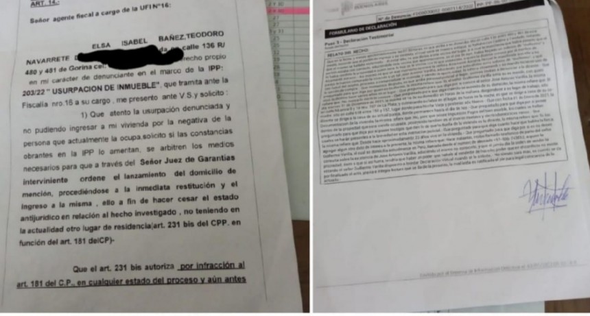 Gorina: Usurparon la casa a una enfermera