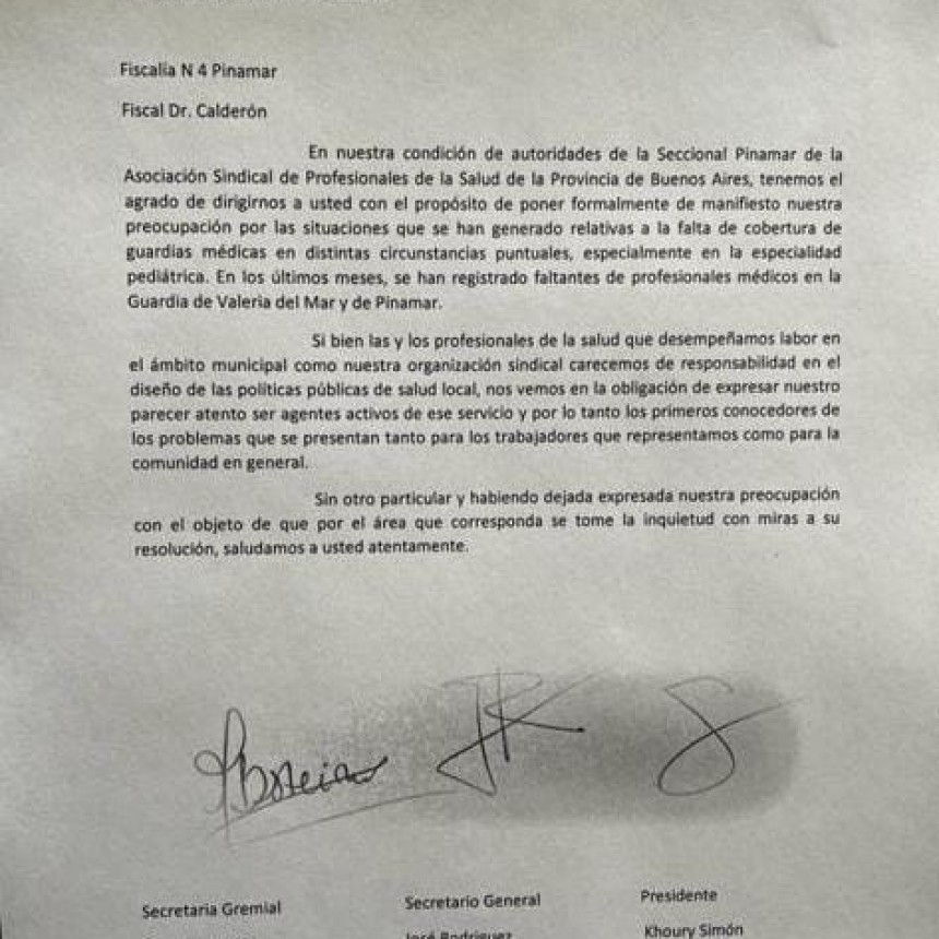 Pinamar Grave denuncia en Fiscalía 