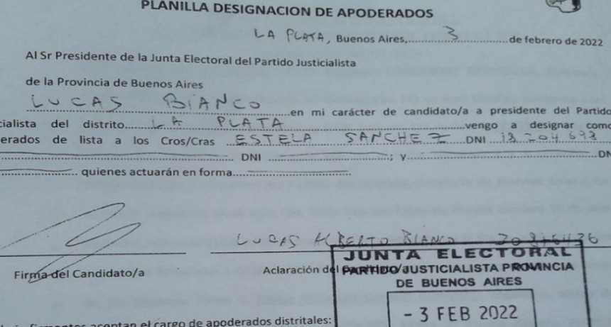 Internas en el PJ de La Plata: un sector presentó lista que no cuenta con 