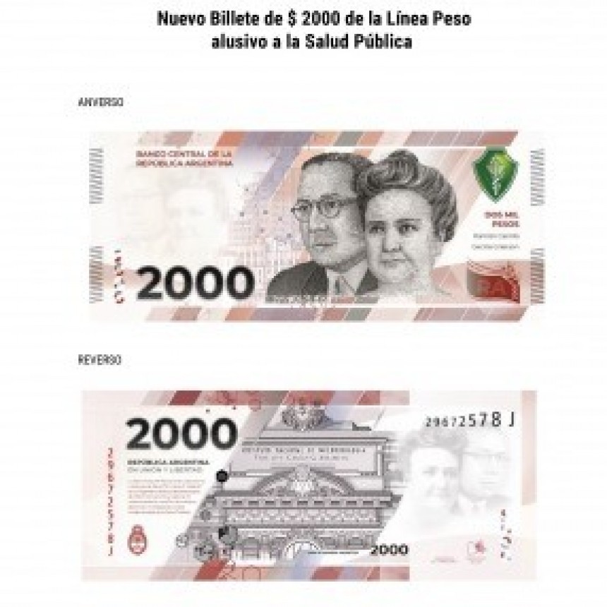 El Banco Central aprobó la emisión de un nuevo billete de $ 2.000