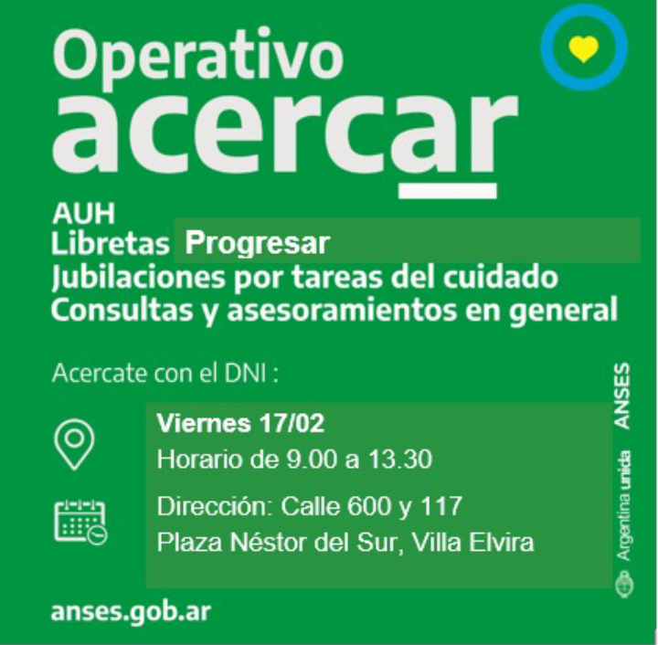Vuelven los operativos ACERCAR