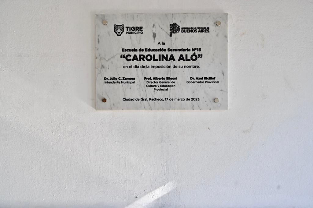 La Escuela Secundaria N°15 de Tigre lleva el nombre de 