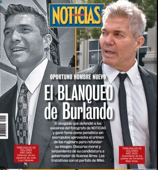 Fernando Burlando junto a José Auge, uno de los asesinos de José Luis Cabezas