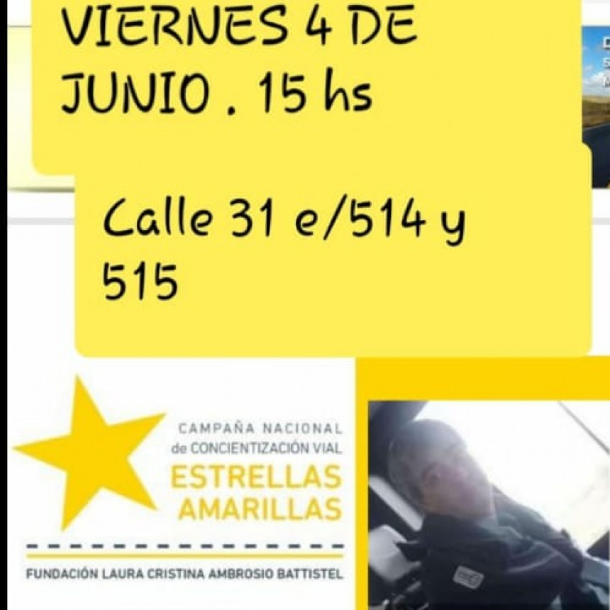 Pintaran una Estrella Amarilla en homenaje al chofer de la Linea Oeste Jorge Walter Rodríguez.