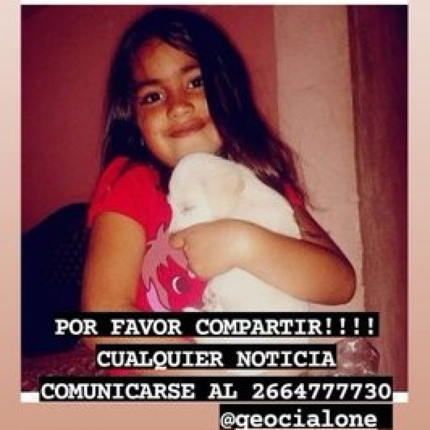 Amplían la búsqueda de una niña de 5 años desaparecida en San Luis