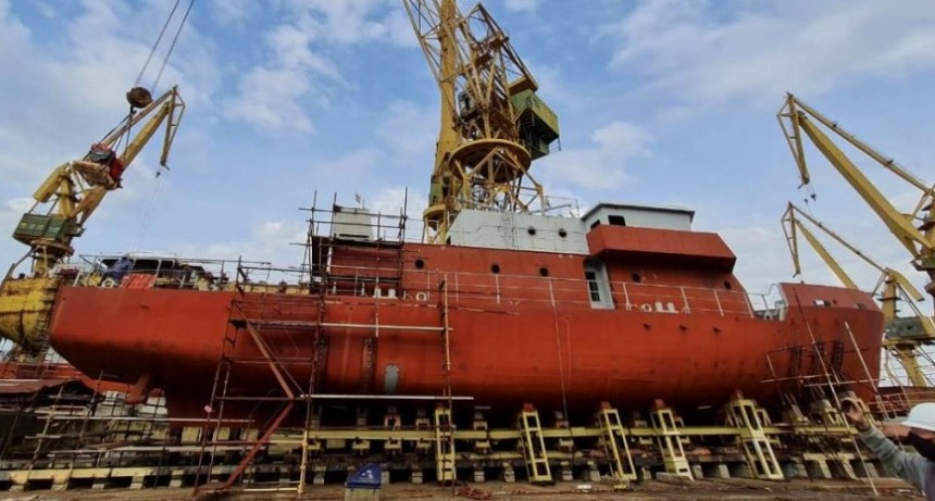 Astillero Río Santiago: avanza una obra simbólica destinada al uso de la Armada Argentina