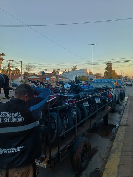 Secuestraron 35 motos en La Plata.