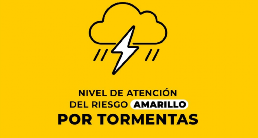 Establecen el nivel de alerta 'amarillo' por tormentas para esta noche y la madrugada del miércoles