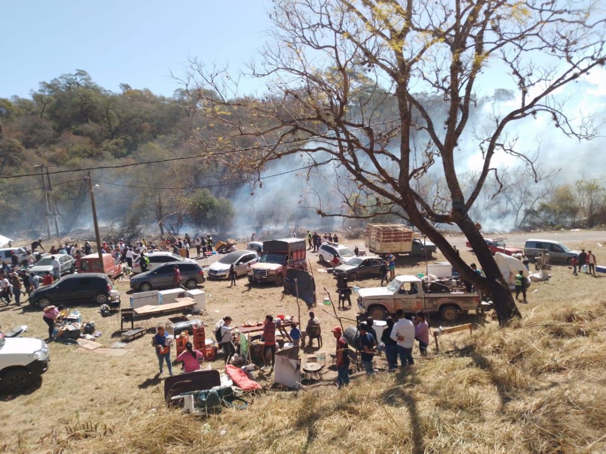 Un incendio causó la suspensión de la fiesta de la Virgen de la Montaña, en Salta