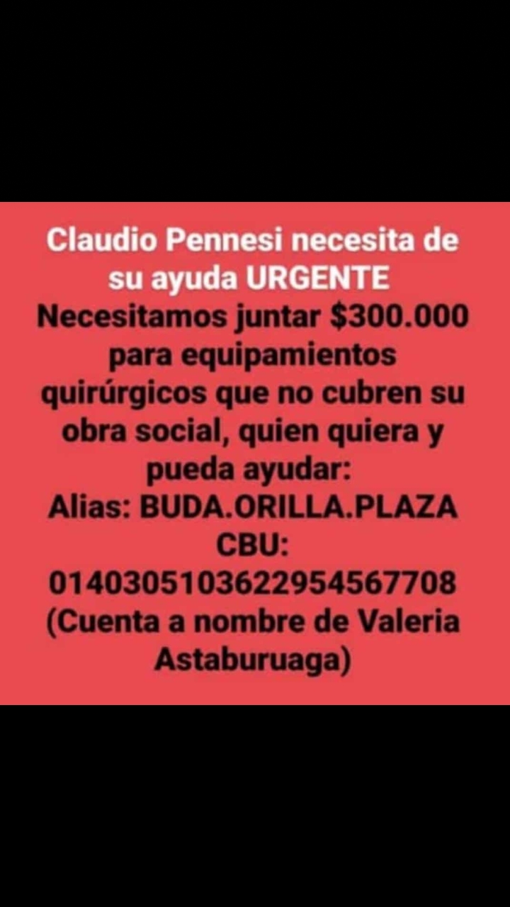 Bahia Blanca: PIDEN AYUDA PARA UN EFECTIVO POLICIAL