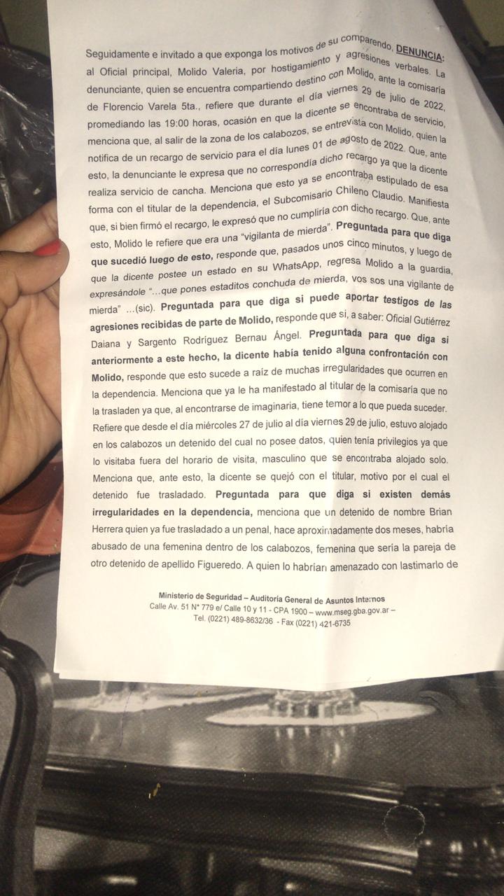 Nota enviada a nuestra Redacción: Soy la MAMÁ de la Sargento ROLÓN DAIANA