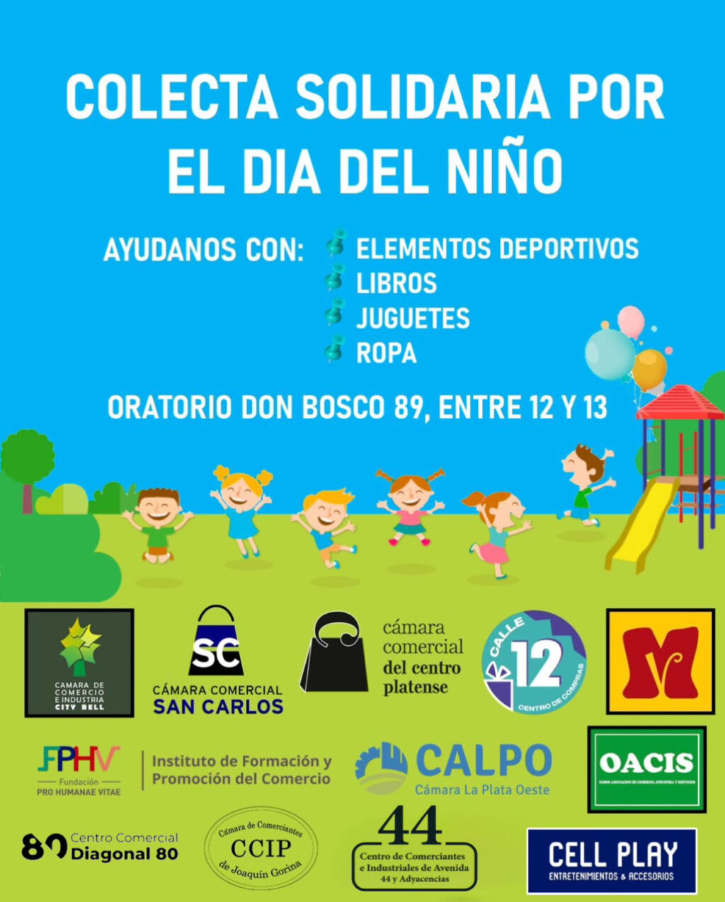 Colecta solidaria por el Día del Niño