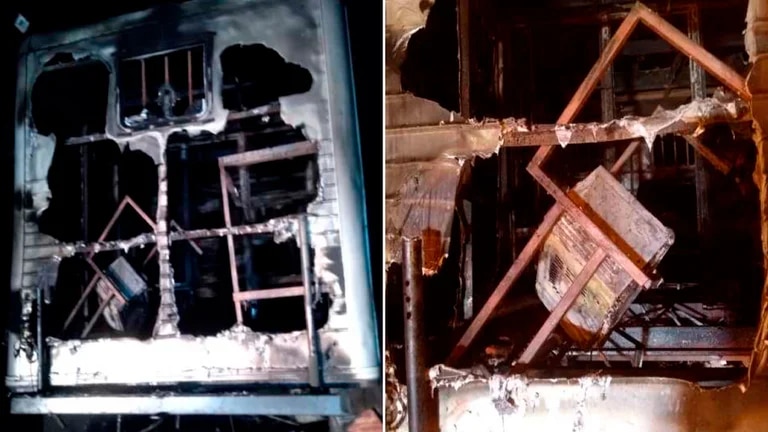 Así quedó el puesto de Gendarmería Nacional incendiado por los mapuches en Villa Mascardi