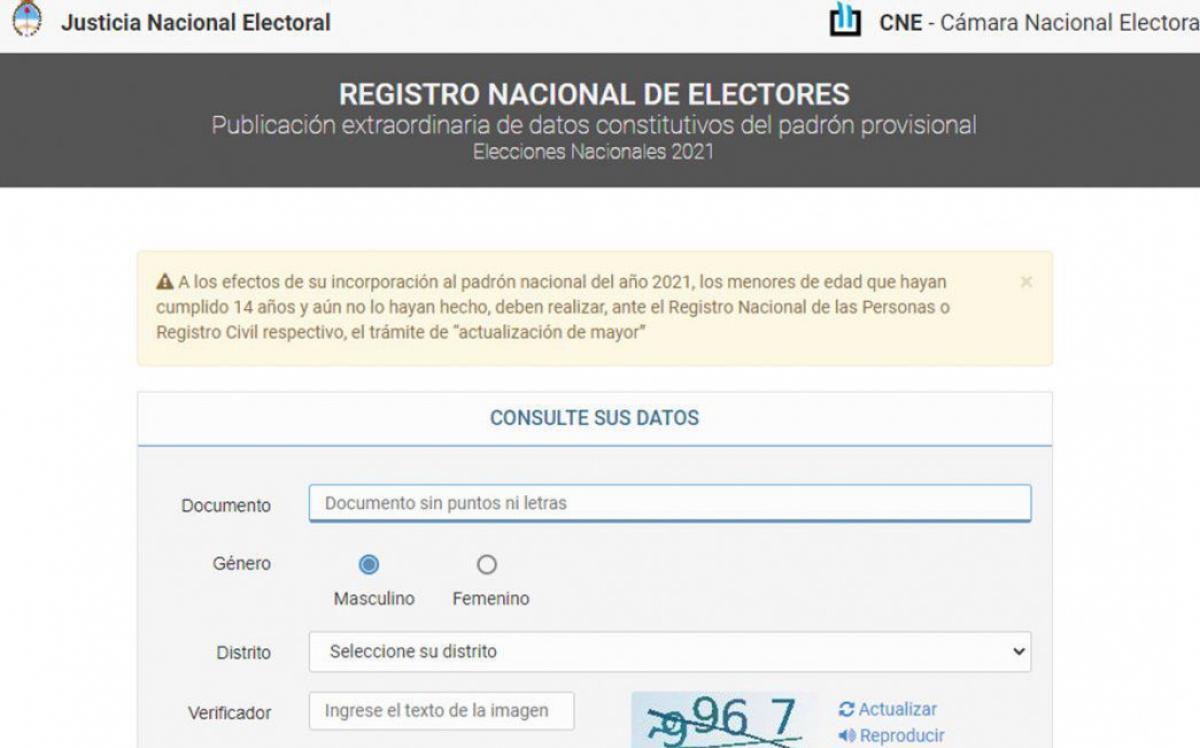 Dónde voto 2023: Consultá el padrón electoral